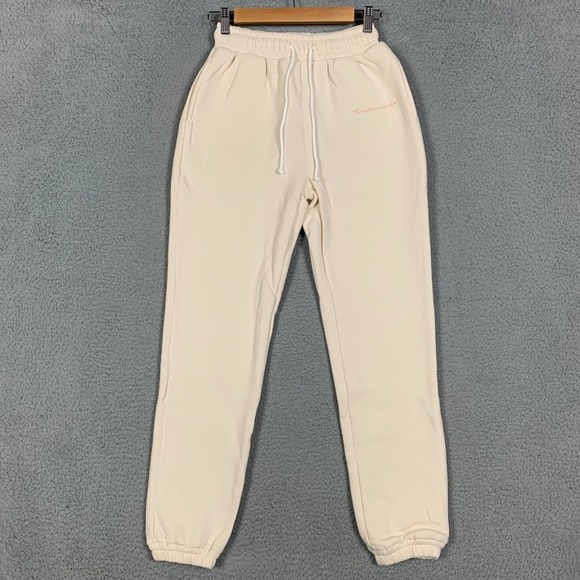 NWT Kristin Made Cloud Sweatpant Women's Small S Cream Drawstring Fleece Jogger - Picture 2 of 9